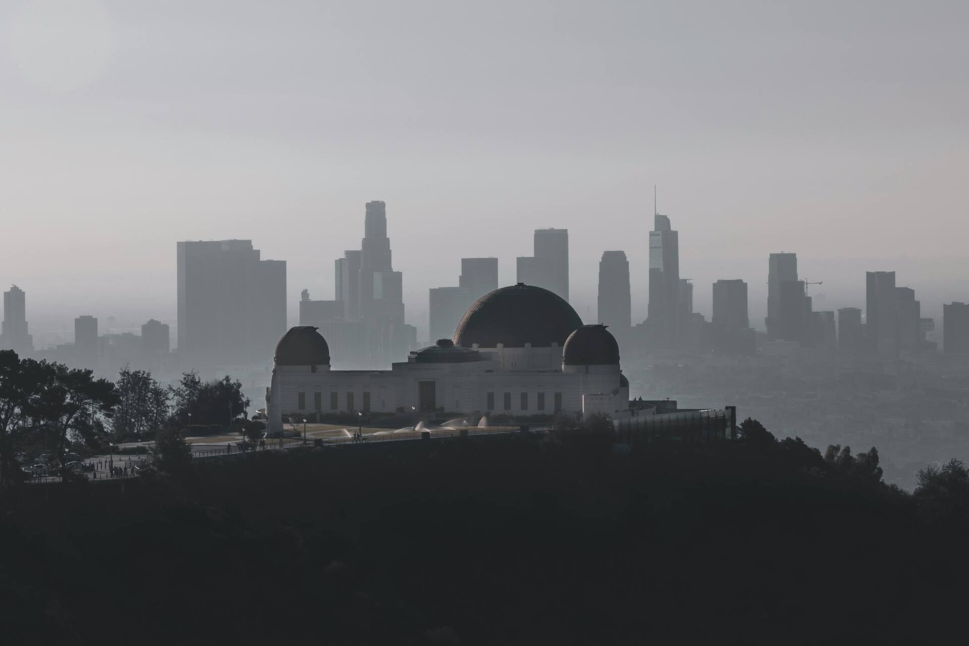 Griffith Observatory and the Los Angeles skyline